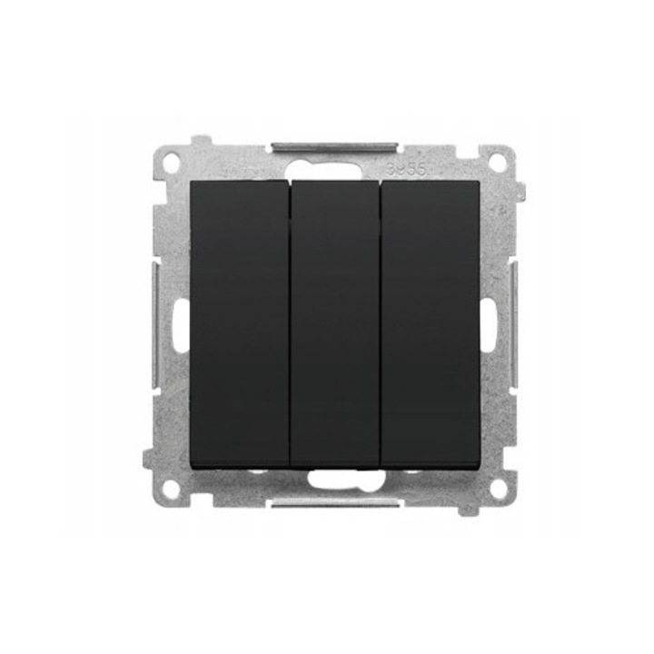 Simon 55 Háromszoros Kapcsoló Matt Fekete TW31.01/149