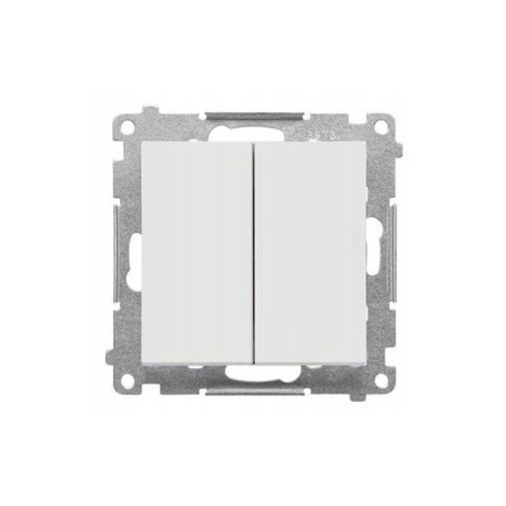 Simon 55 dupla kapcsoló, matt szürke, 10AX, 250V