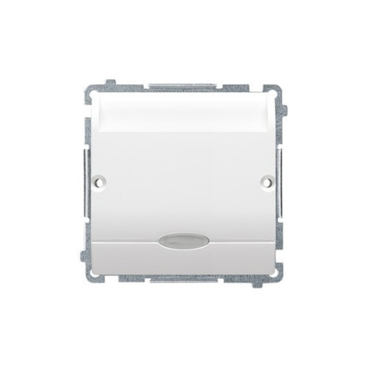 Simon Basic dupla szállodai kapcsoló, fehér, kék világítással