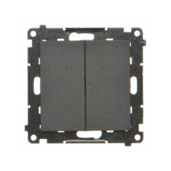 Kettős kapcsoló Simon 55 matt fekete TEW2.01/149