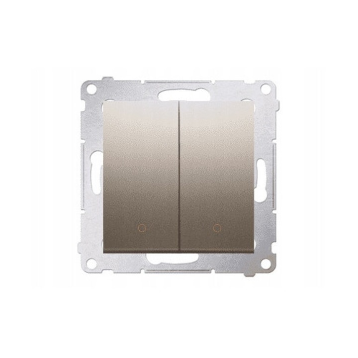 Simon 54 matt arany dupla kapcsoló 16AX