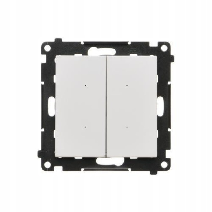 Intrerupator Electronic Dublu Kontakt-Simon 55 Alb Mat TEW2.01/111