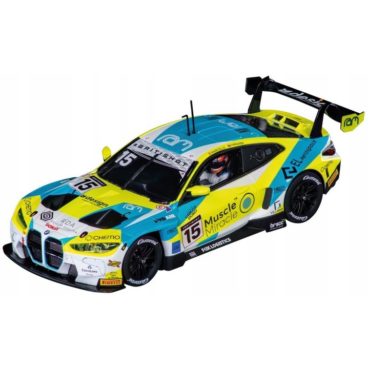 Masinuta Carrera DIGITAL 124 BMW M4 GT3 RAM Racing, 1:24, lumini functionale