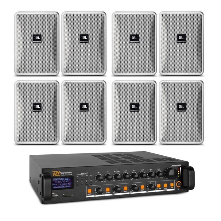 Аудио система JBL, Control 23-1, Бяла, Bluetooth