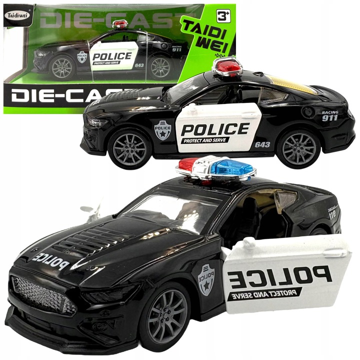 Masina Politie Metalica Model Scara 1:36, Masinuta Jucarie