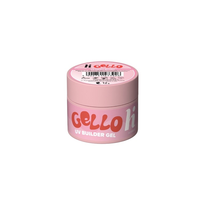 Gel de unghii Hi Hybrid 03 Dewy Blush 12 g, roz natural, usor de aplicat