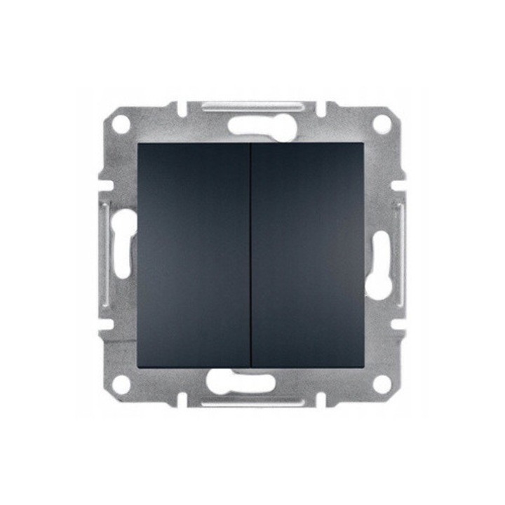 Schneider Asfora Kettős Kapcsoló 2-utas Antracit
