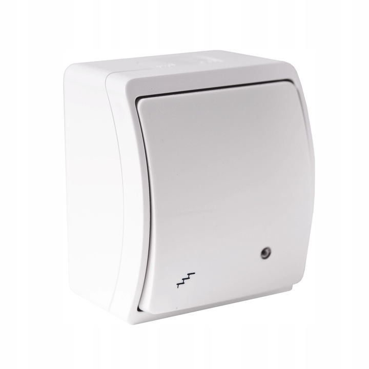 Intrerupator cu doua capete Viplast Clasic Alb IP44 Iluminat LED