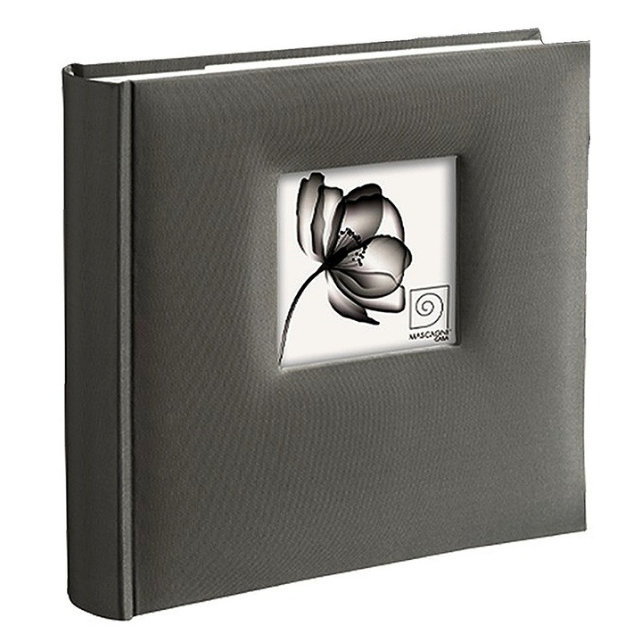 Албум за снимки MASCAGNI, 200 снимки 10x15, сив текстил, 22x22x5см
