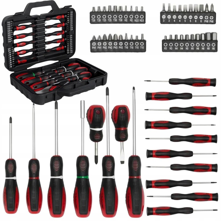 Név: 58 darabos Schmith csavarhúzó és bit készlet mágnessel, bőröndben