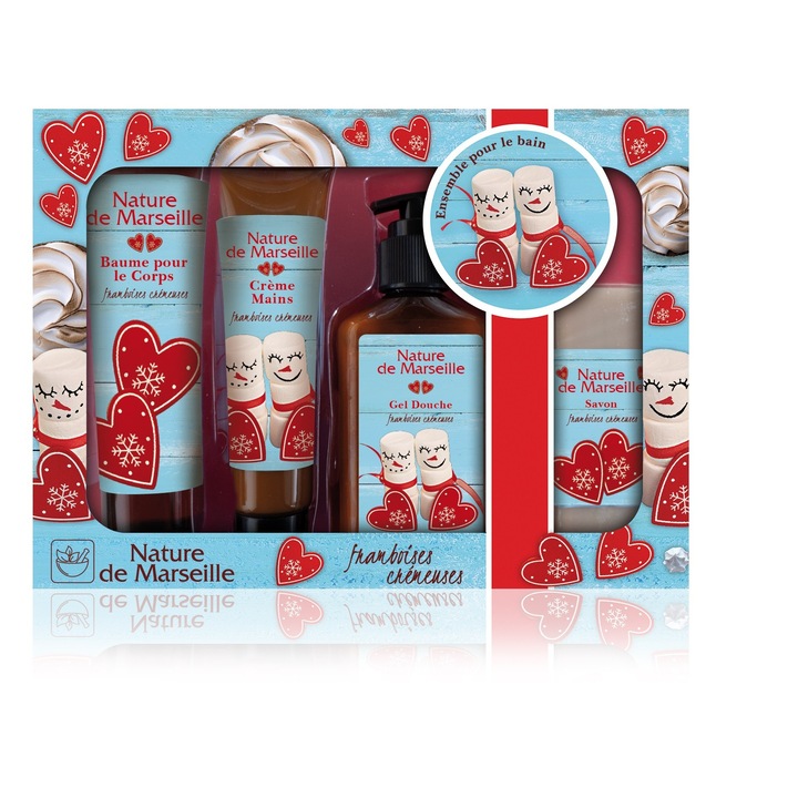 Testápoló készlet, CHLAPU CHLAP, Balzsam, Kézkrém, Tusfürdő, Szappan, rózsaszín