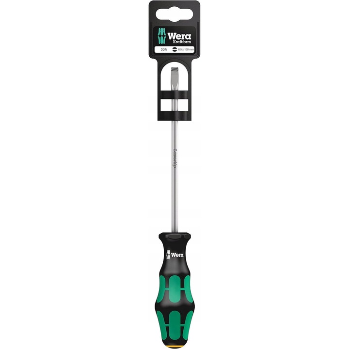 Отвертка плоска Wera 1.2x6.5x150mm, Kraftform Plus, Lasertip
