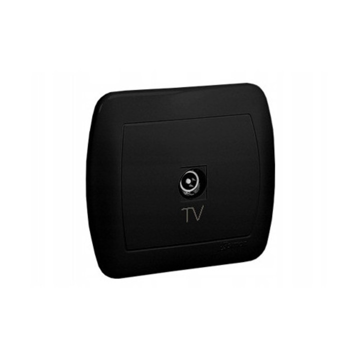 Priza Antena TV Simon Akord Negru Mat AAK3/49