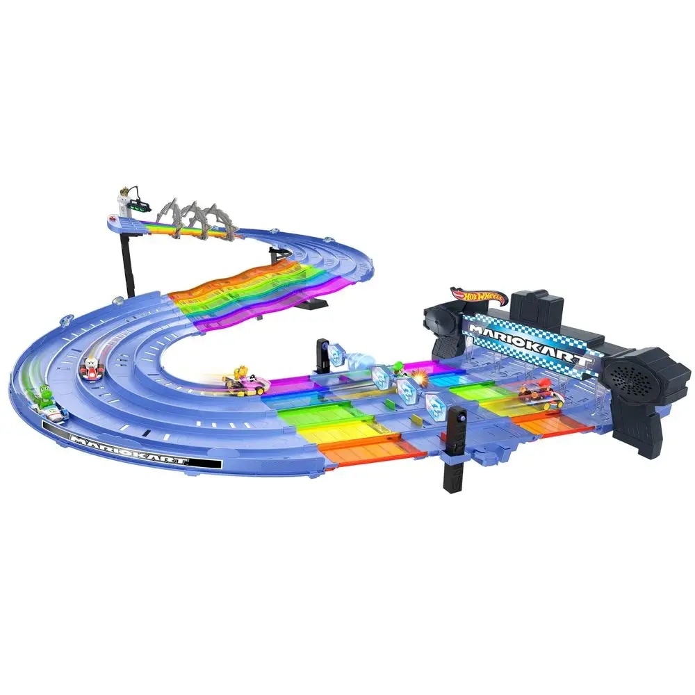 Pista de curse Hot Wheels Mario Kart Rainbow Road set, 2.40m x