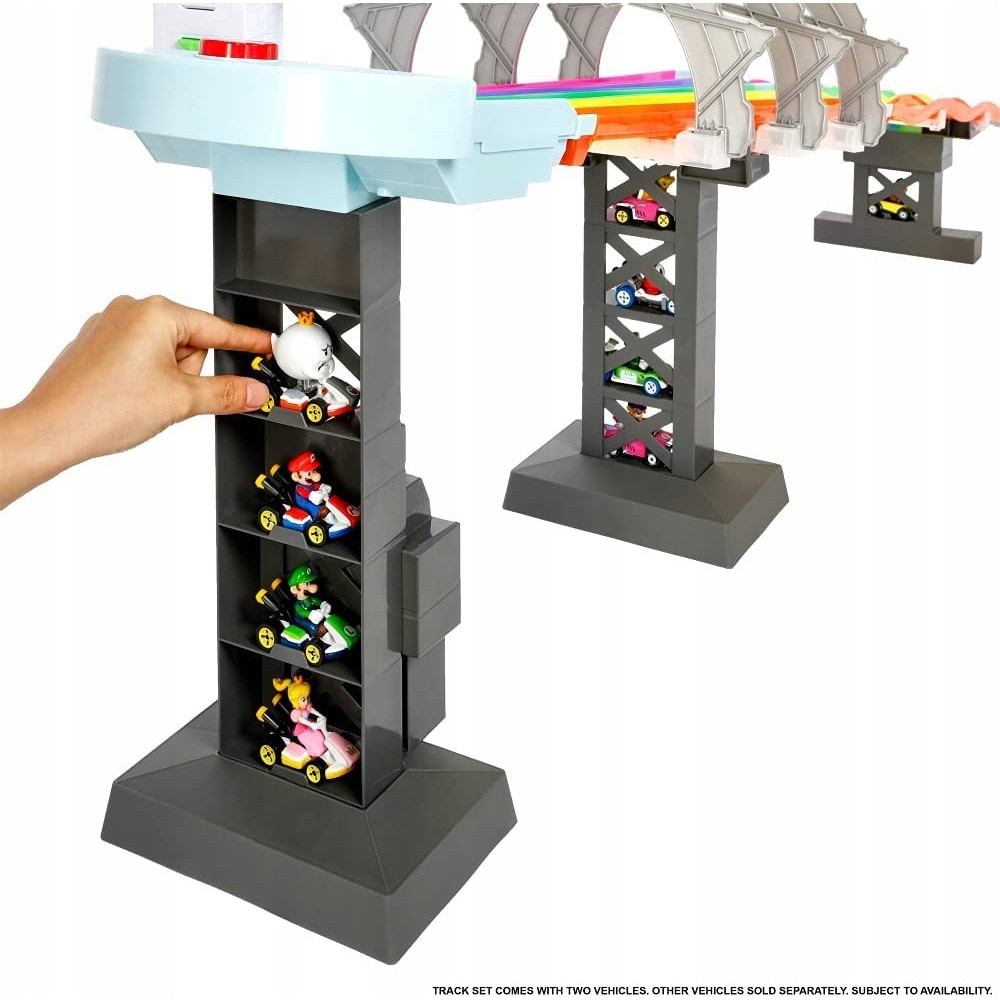 Pista de curse Hot Wheels Mario Kart Rainbow Road set, 2.40m x