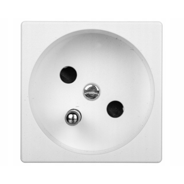 Priza electrica simpla S.Connect K45, 16A, IP20, Alb Pur