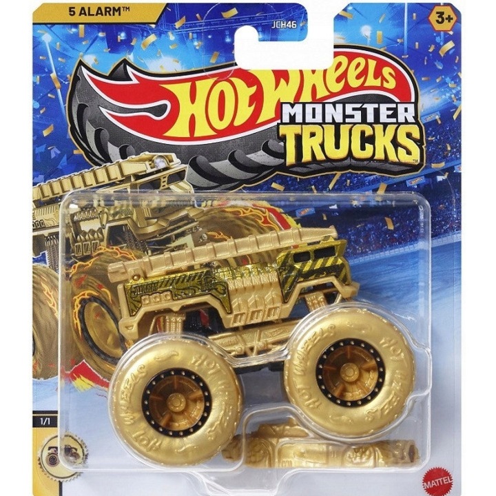 Hot Wheels Monster Trucks 5 Alarm JCH46 - Fém kisautó, 1:64 méretarány