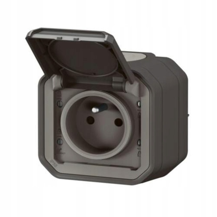 Priza Legrand Plexo Anthracit IP55 Montaj Exterior 16A