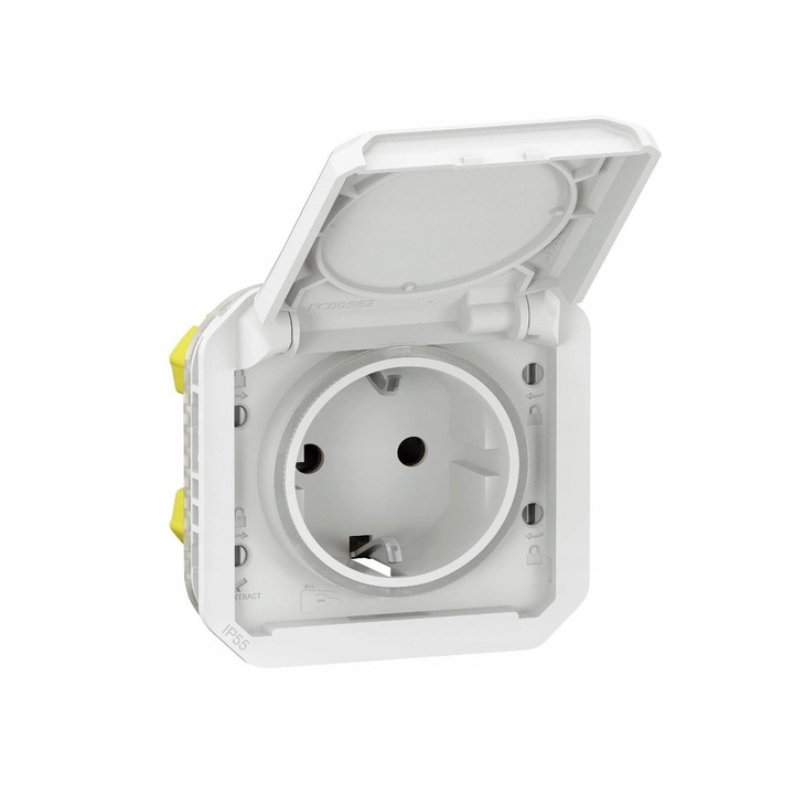 Priza Legrand Plexo Schuko Alba, IP55, 16A, 250V~, Montaj Automat