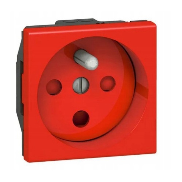 Priza Legrand MOSAIC, 16A 250V, Rosie, Cu Impamantare, Blocare