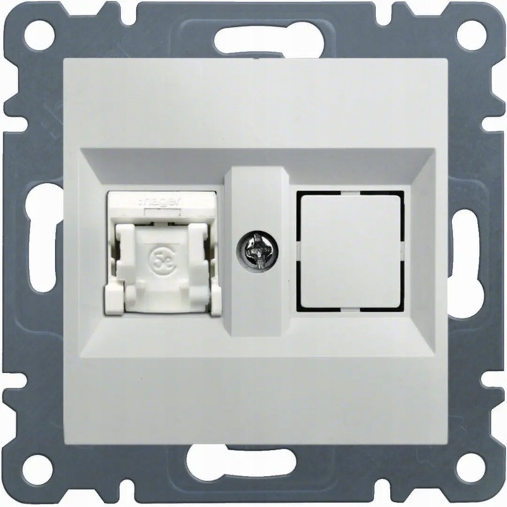 Мрежов контакт RJ45 Cat. 6 UTP бял Hager Lumina WL2150