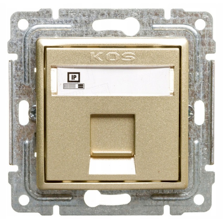 Priza Retea RJ45 Simpla VENA Satinata, Fara Rama