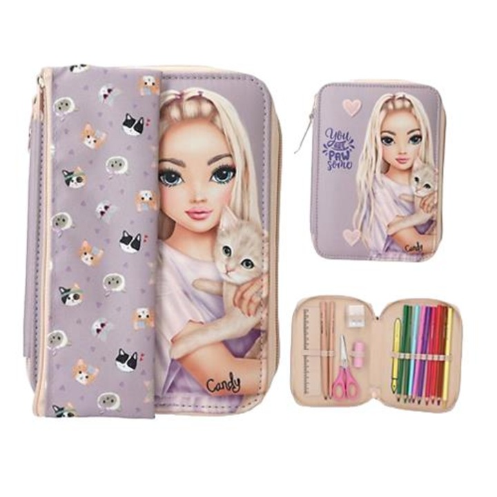 Penar Depesche Top Model Kitty, set complet, 9 creioane, etui detasabil, 100% poliester