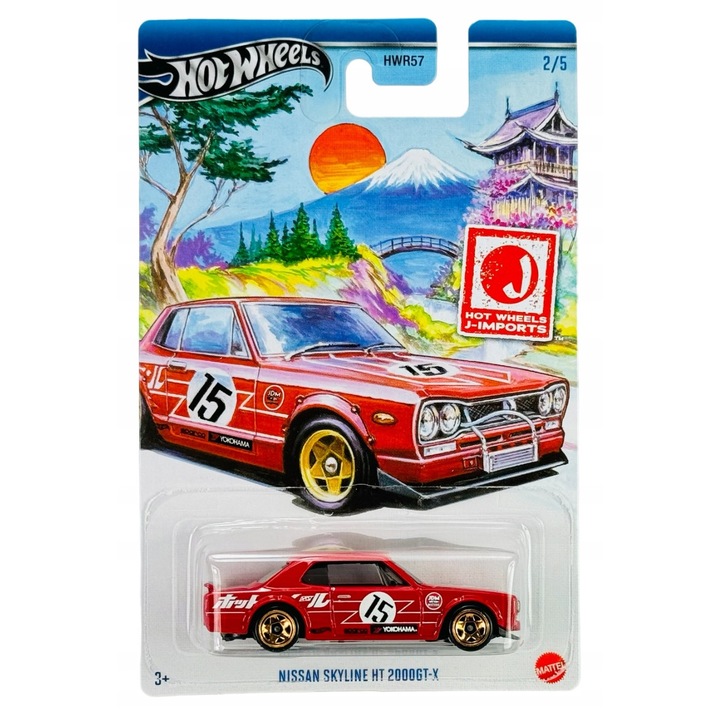 Hot Wheels Nissan Skyline HT 2000GT-X kisautó, 1:64 méretarány