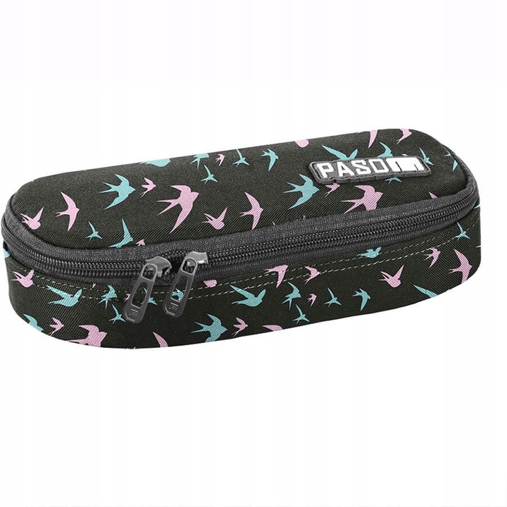 Trousse scolara rigida Paso, cu model fluturi, 1 compartiment