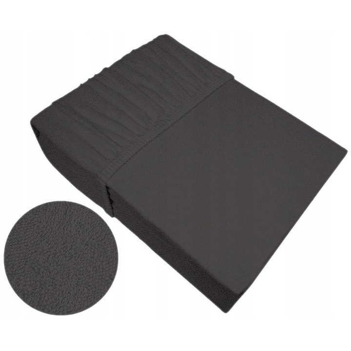Cearceaf frotte cu elastic Greno 180x200cm, ciemny popiel, 180g/m2, pentru saltele de pana la 25cm