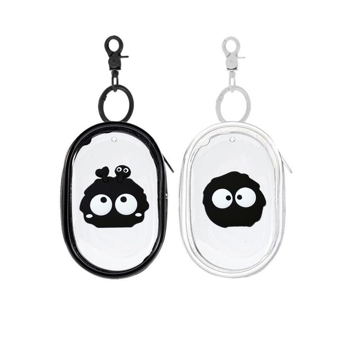 Set 2 saci de stocare pentru cabluri, alb/negru, portabil, ideal pentru calatorii