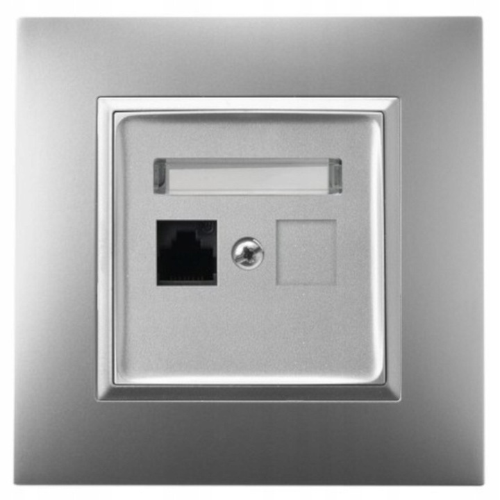 Priza Internet RJ45 Aria Argintiu Ospel, Cat 5e