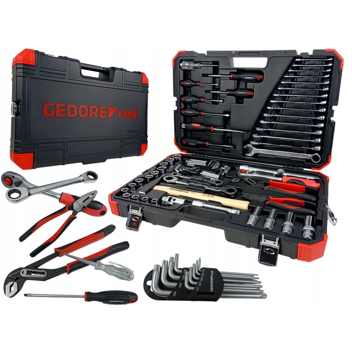 Set Chei Tubulare Gedore 1/2" 69 Piese cu Clichet, 8-24mm, Cutie