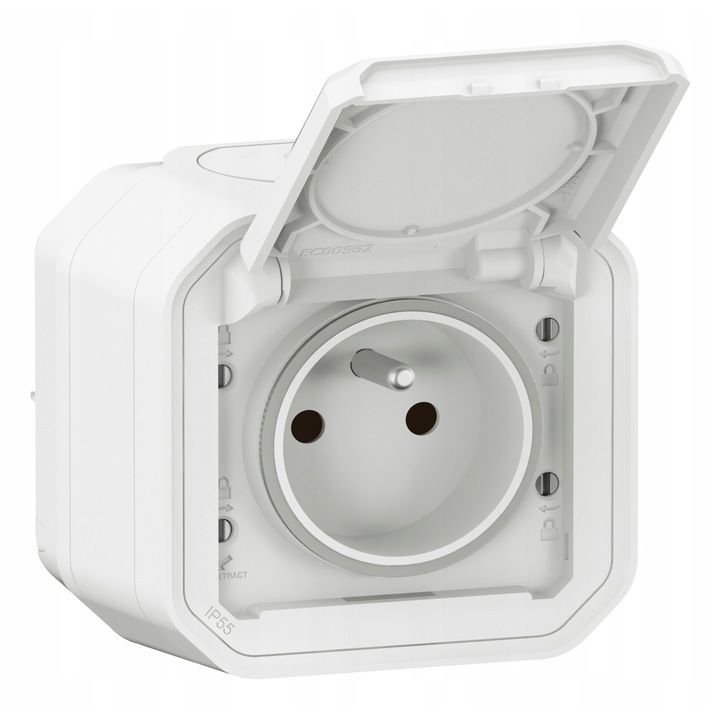Priza Simpla Etansa IP55 Legrand Plexo Alba