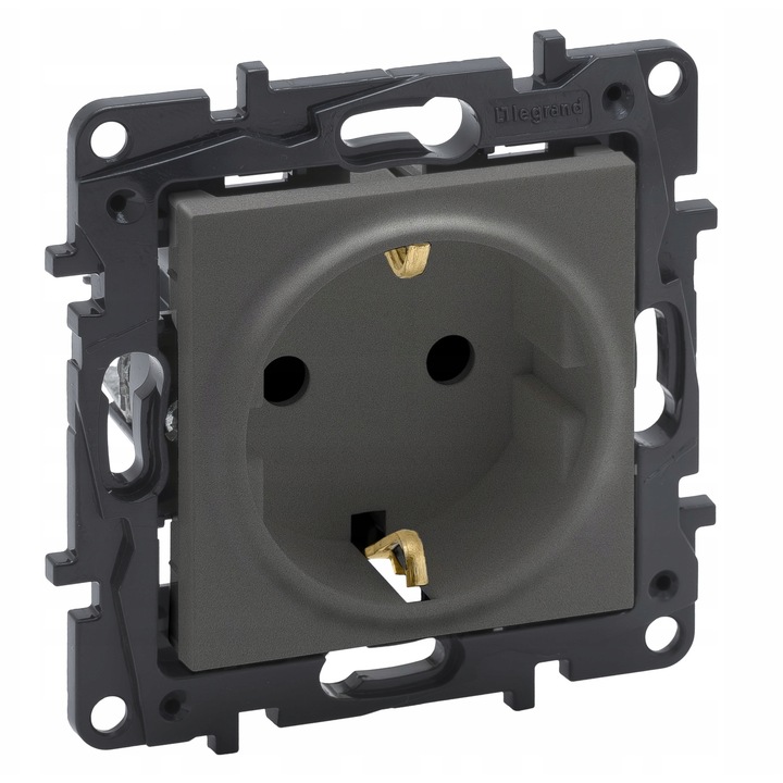 Priza Schuko Legrand Niloe Step, Orizontala, Otel, 16A, 250V