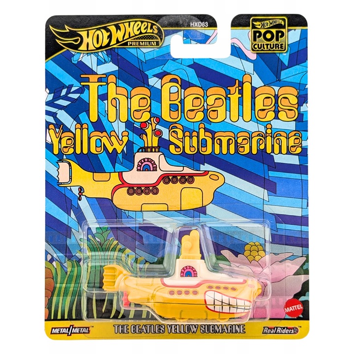 Hot Wheels Premium The Beatles Yellow Submarine - Model 1:64