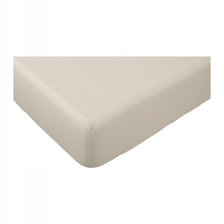 Cearsaf cu elastic IKEA DVALA, bej, 90x200 cm