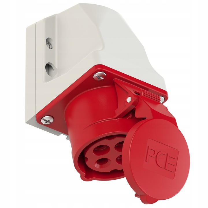 Priza Industriala Fixa 16A 4P 400V 6h IP44 Rosie PCE