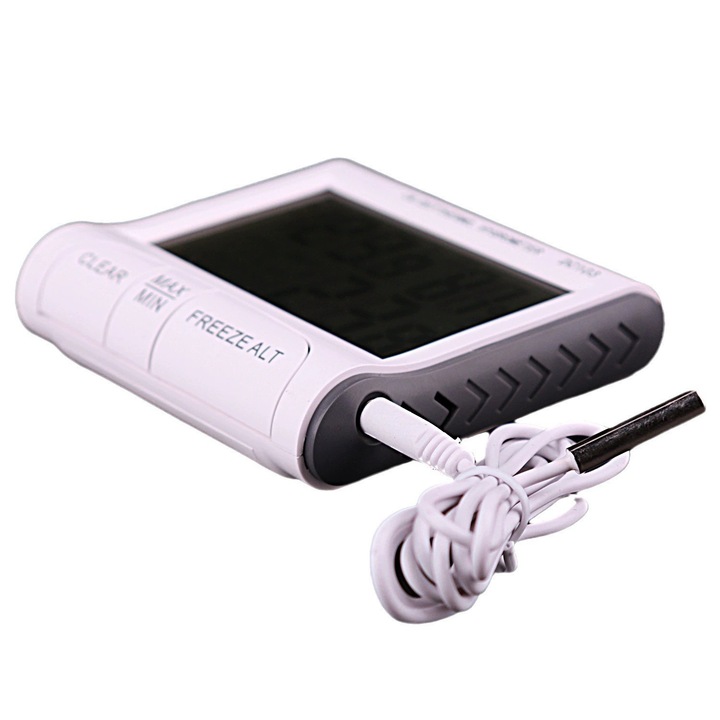 Termometru Meteo, VDSTAR®, Termohigrometru Digital, Citiri Precise, Design Compact, Alb