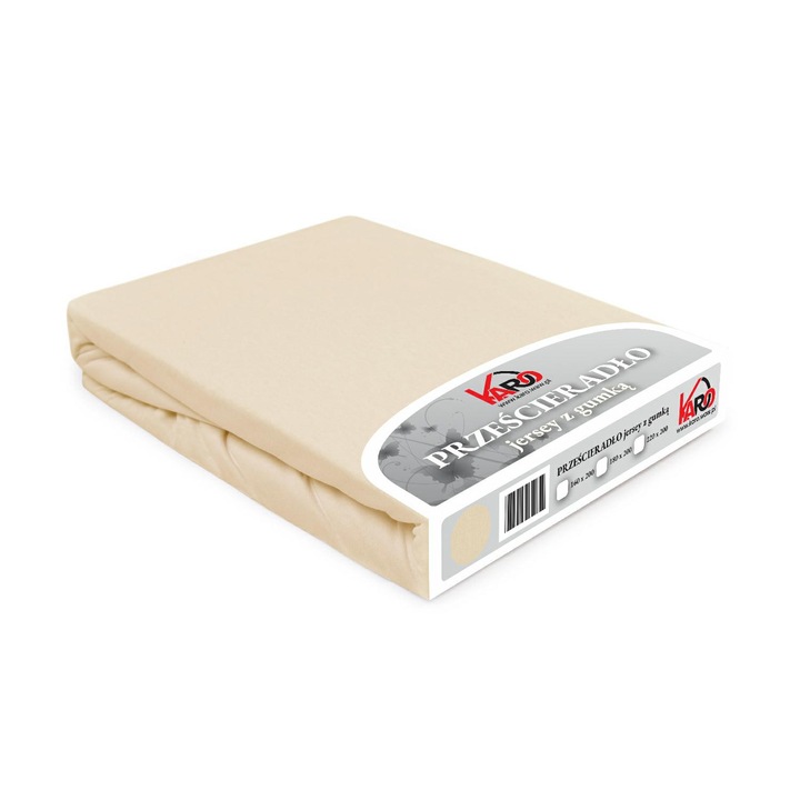 Cearsaf Jersey cu Elastic 220x200 cm Bej oçetir KARO