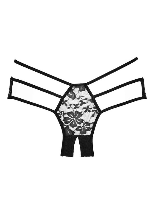 Bugyi láb nélkül, Sweet Heavens, Allure, csipke, fekete, légáteresztő anyag, S-M INTL