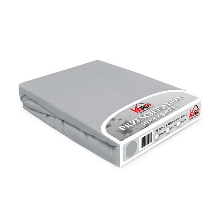 Долен чаршаф Жарсе с ластик 220x200 см Сив Констанс КАРО