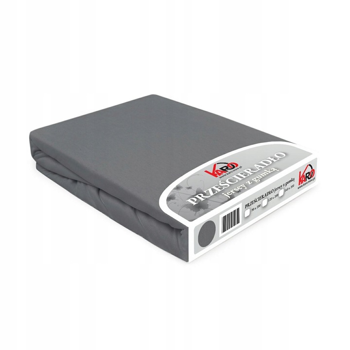 Cearsaf Jersey cu Elastic 120x200 cm Gri Constance KARO