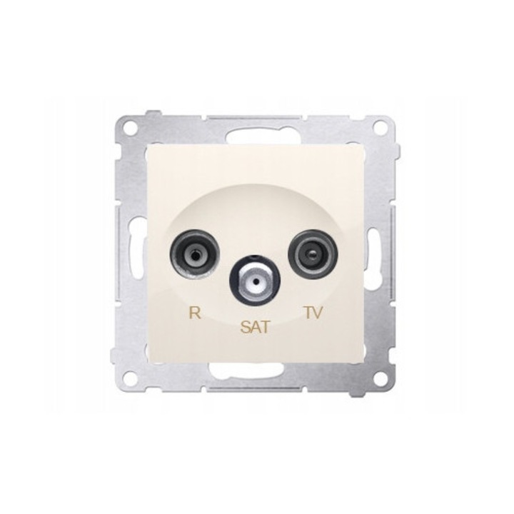 Priza Antena R-TV-SAT Capat Simon 54 DASK.01/41 Crema