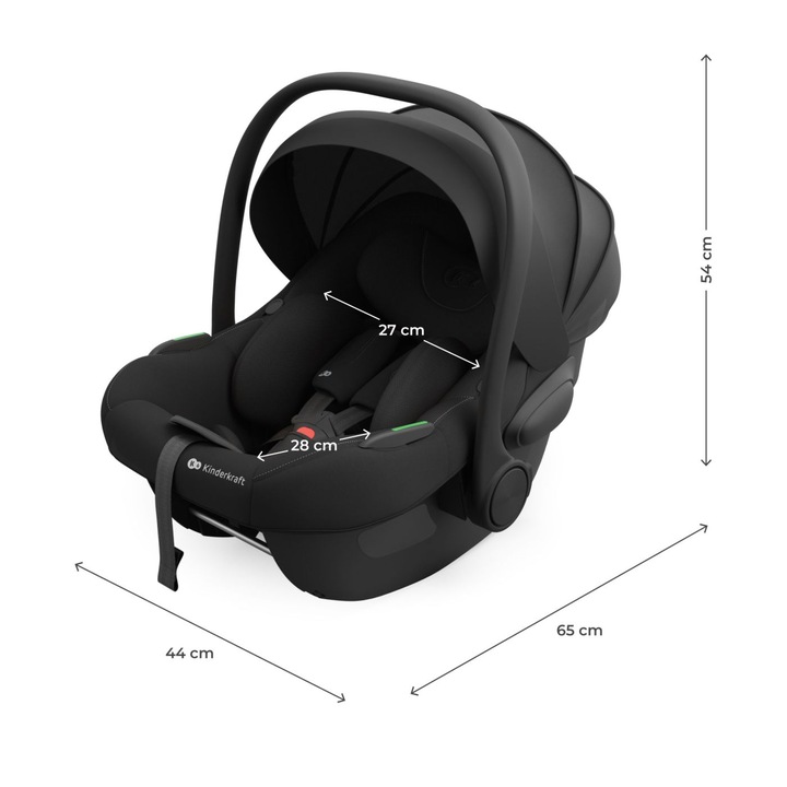 Kinderkraft i-lite 40-87 cm autósülés, fekete