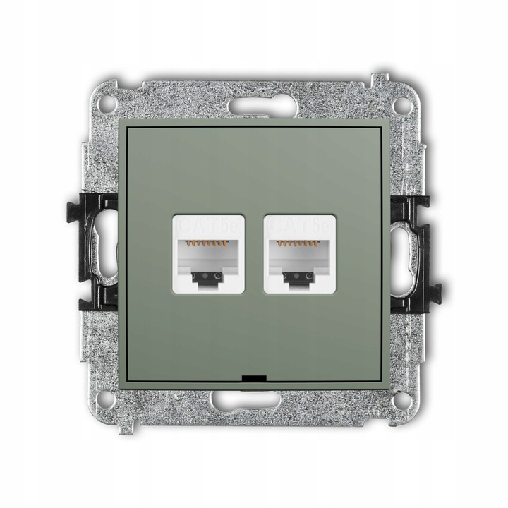 Priza Karlik ICON 2xRJ45 Cat. 5e, Sage