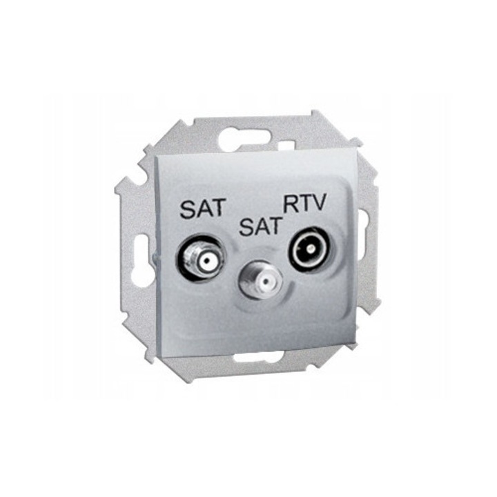 Priza Antena SAT-SAT-RTV Simon 15 Aluminiu Dublu