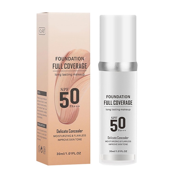 Фон дьо тен 2 в 1, който променя цвета си, със SPF50, съдържа хиалуронова киселина за хидратация, контрол на себума и водоустойчивост, подходящ за всички типове кожа