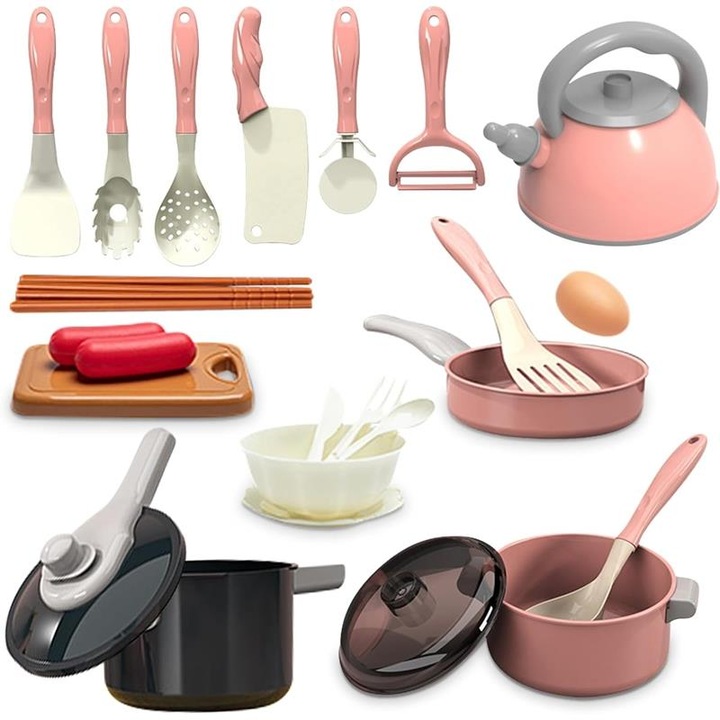 Set Bucatarie Inductie Nobo Kids 69 Elemente, Plita, Oale, Multicolor, 11,5x14x2cm