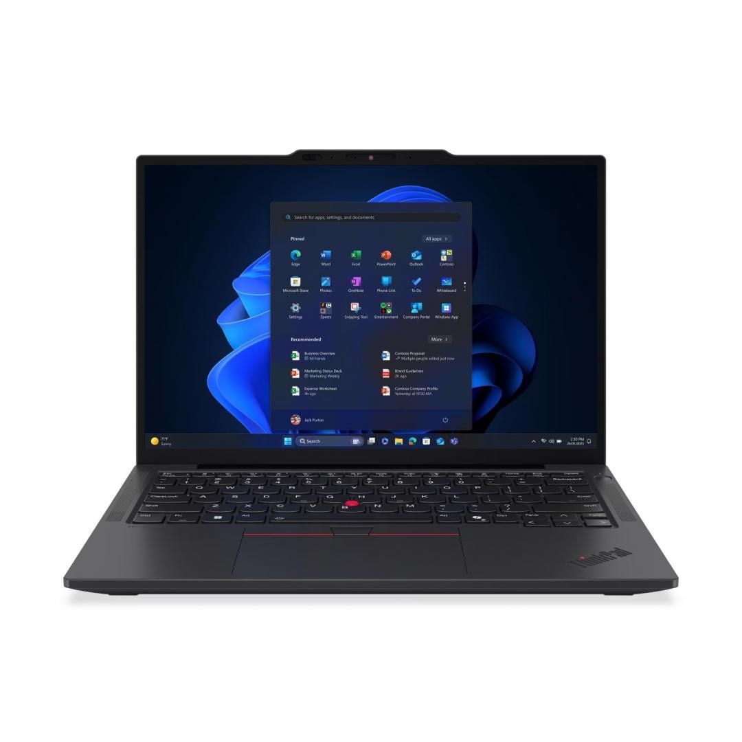 Laptop ThinkPad X13 Gen 6 (Intel), 13.3" WUXGA (1920x1200) IPS 400nits Anti-glare, 100% sRGB, Intel® Core Ultra 7 255U, 12C (2P + 8E + 2LPE) / 14T, Max Turbo up to 5.2GHz, 12MB, Video Integrated Intel® Graphics, RAM 1x 32GB Soldered LPDDR5x-8400, 1TB SSD